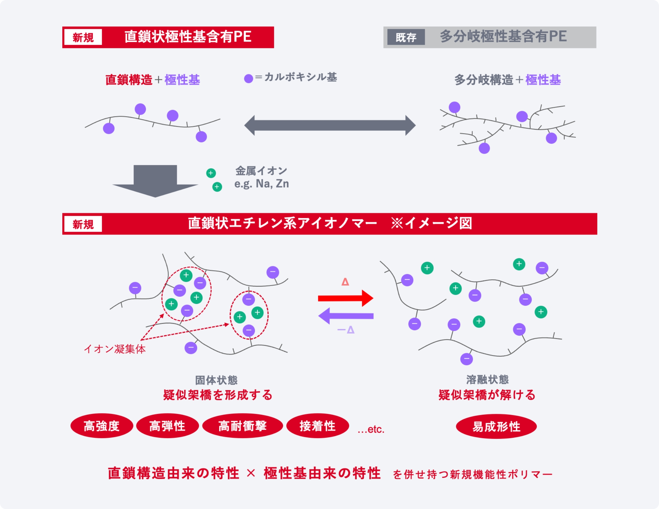 直鎖構造由来の特性×極性基由来の特性を併せ持つ新規機能性ポリマー